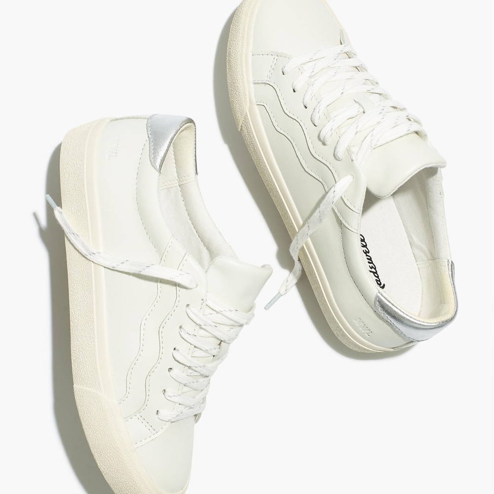 Madewell Low-Top Sneakers in Leather: Wave Edition